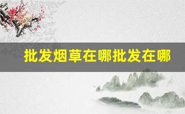 批发烟草在哪批发在哪进烟-烟草在什么地方能买到