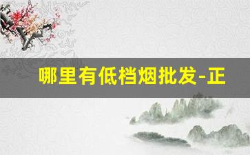 哪里有低档烟批发-正规烟批发
